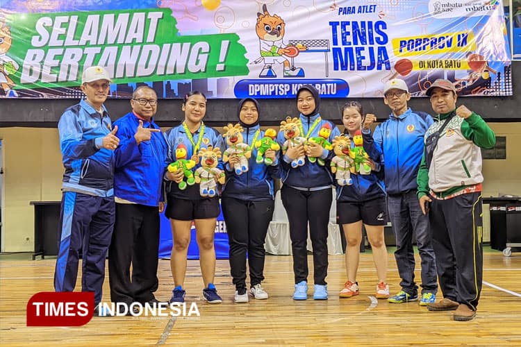 Tenis Meja Beregu Putri Kota Probolinggo Raih Perunggu di Porprov Jatim 2025