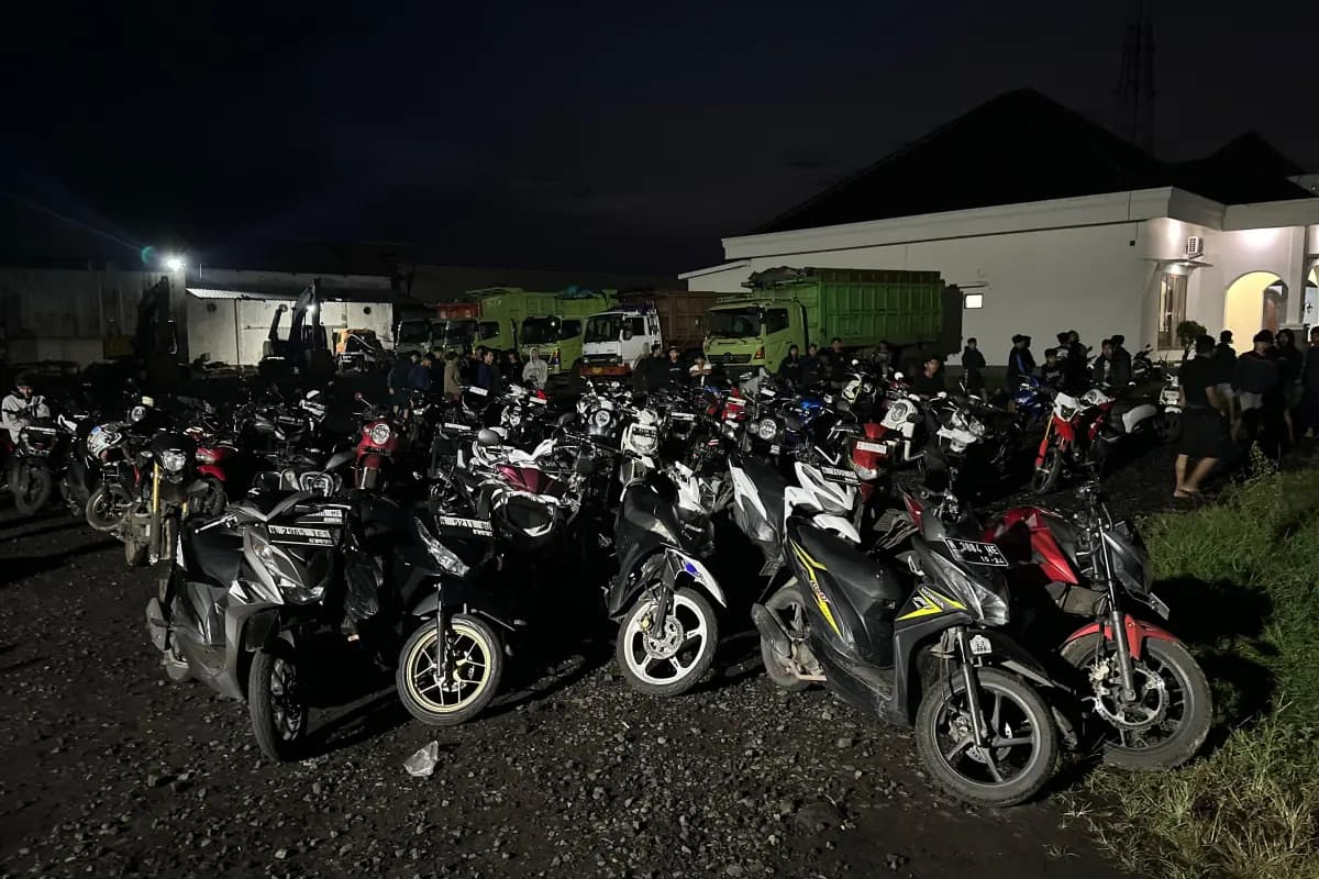 Polres Probolinggo Sikat Balap Liar, 67 Motor Berknalpot Brong Disita
